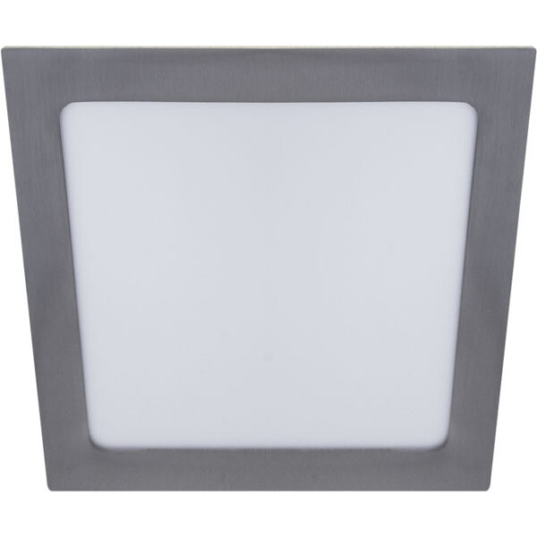 Foco de encastrar FRANCO quadrado 1x18W LED 1260lm 3000K 120° C.22,5xL.22,5xAlt.0,2cm Níquel