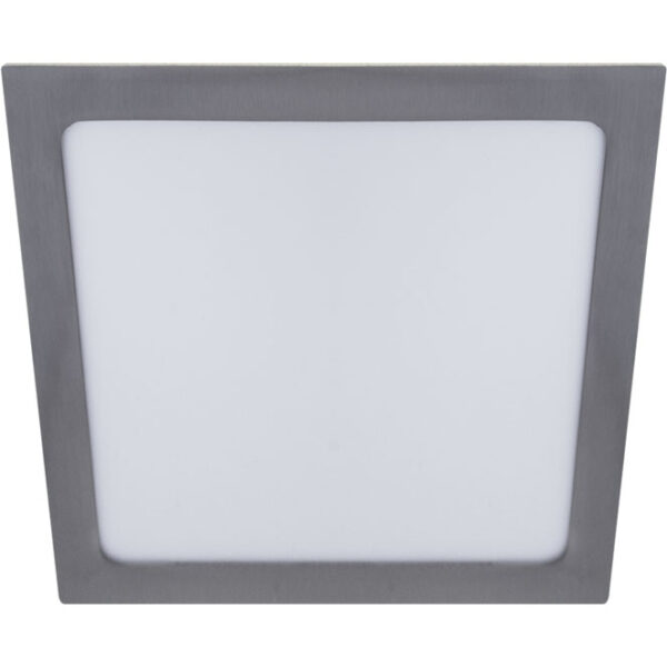 Foco de encastrar FRANCO quadrado 1x24W LED 1560lm 6000K 120° C.29,7xL.29,7xAlt.0,2cm níquel