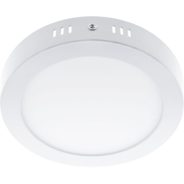 Plafond ESCUDO redondo 1x12W LED 672lm 6000K 120° Alt.3,5xD.17cm Branco