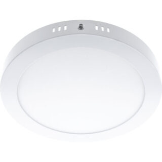 Plafond ESCUDO redondo 1x18W LED 1000lm 3000K 120° Alt.3,5xD.22,5cm Branco