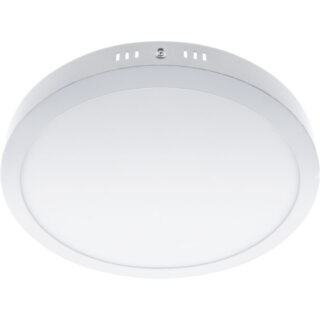 Plafond ESCUDO redondo 1x24W LED 1560lm 3000K 120° Alt.3,2xD.30cm Branco