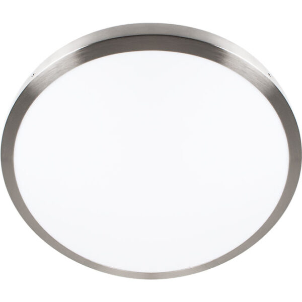 Plafond ESCUDO redondo 1x48W LED 3600lm 4000K 120° Alt.4xD.60cm Níquel