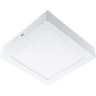 Plafond PESETA quadrado 1x12W LED 672lm 4000K 120° C.17xL.17xAlt.3,5cm Branco