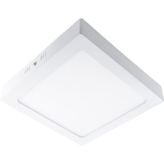 Plafond PESETA quadrado 1x18W LED 1260lm 3000K 120° C.22xL.22xAlt.3,5cm branco