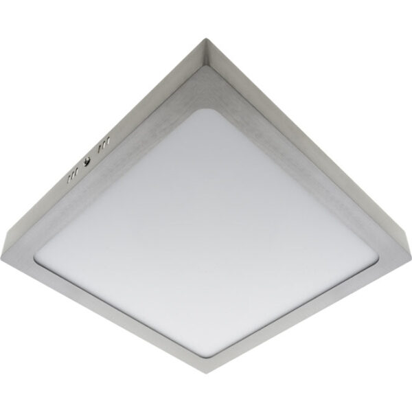 Plafond PESETA quadrado 30x30 1x24W LED 1560lm 4000K 120° C.30xL.30xAlt.3,5cm níquel