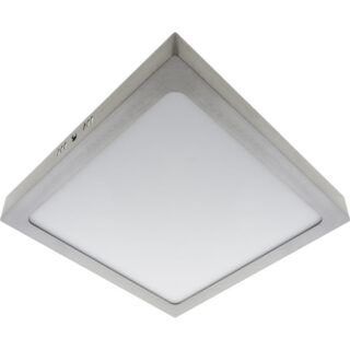 Plafond PESETA quadrado 30x30 1x24W LED 1560lm 6000K 120° C.30xL.30xAlt.3,5cm níquel