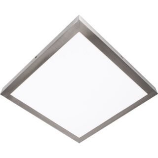 Plafond PESETA quadrado 40x40 1x28W LED 1960lm 6000K 120° C.40xL.40xAlt.4cm níquel