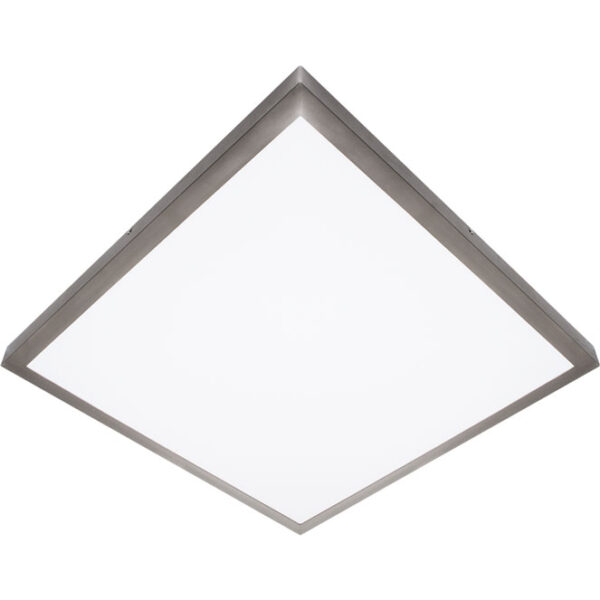 Plafond PESETA quadrado 60x60 1x48W LED 3600lm 4000K 120° C.60xL.60xAlt.4cm níquel
