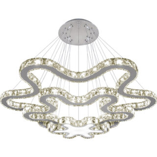 Candeeiro de tecto ASTANA 1x96W LED 7680lm 3000K Alt.Reg.xD.120cm Cromado