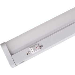 Régua OPALO LED com interruptor 1x6W LED 480lm 3000K C.32xL.2,2xAlt.4,2cm Branco