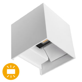 Aplique SEVER IP54 2x3W LED 560lm 4000K C.10xL.10xAlt.10cm branco