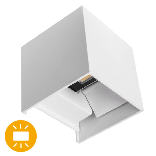 Aplique SEVER IP54 2x3W LED 560lm 4000K C.10xL.10xAlt.10cm branco