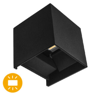 Aplique SEVER IP54 2x3W LED 550lm 4000K C.10xL.10xAlt.10cm preto