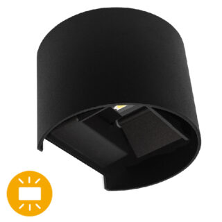 Aplique SIMONTE IP54 2x3W LED 560lm 4000K C.14xL.11,5xAlt.10cm preto