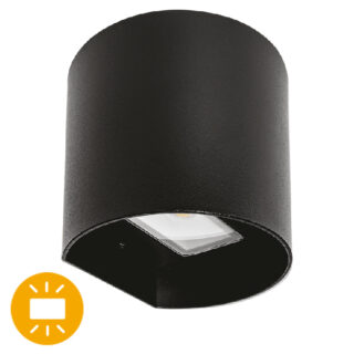 Aplique SABOR IP54 2x4W LED 650lm 6500K 95°C.11xL.9,5xAlt.11cm alumínio preto
