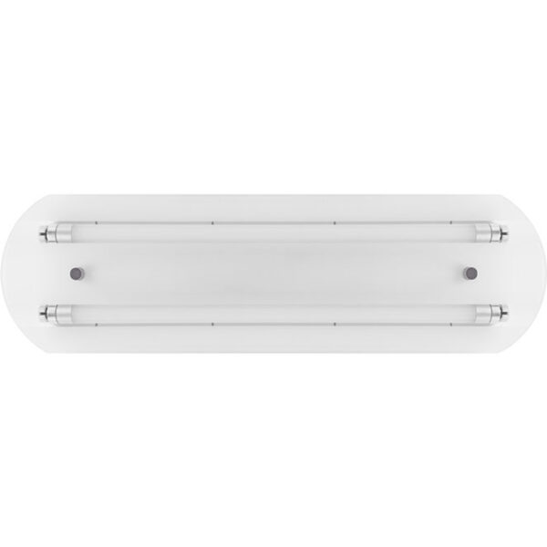 Plafond Jadeíte 2xG13 T8 LED 60cm C.70xL.22xAlt.6cm Branco