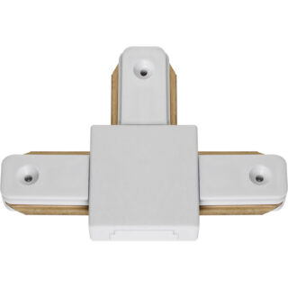 Conector "T" para calha ADONIS (2 condutores) em alumínio branco