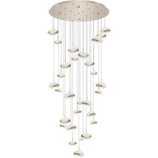 Candeeiro de tecto PLANETT 14x5W LED+15x8W LED 14250lm 3300K Alt.Reg.xD.71cm Champanhe