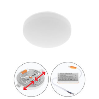 Foco de encastrar LIRA redondo 1x12W LED 1080lm 4000K 120° Alt.1,5xD.8,5cm branco