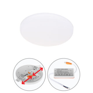 Foco de encastrar LIRA redondo 1x18W LED 1620lm 3000K 120° Alt.1,5xD.12cm branco