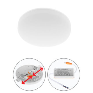 Foco de encastrar LIRA redondo 1x18W LED 1620lm 4000K 120° Alt.1,5xD.12cm branco