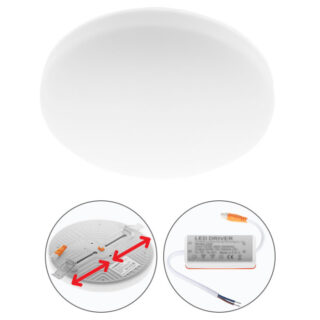 Foco de encastrar LIRA redondo 1x24W LED 2160lm 4000K 120° Alt.1,5xD.17cm branco