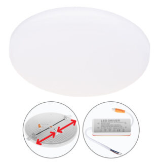 Foco de encastrar LIRA redondo 1x30W LED 2700lm 3000K 120° Alt.1,8xD.20cm branco