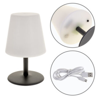 Candeeiro de mesa BIA IP44 1x1W LED 90lm 3000K Alt.26,5xD.16,5cm antracite