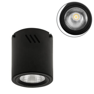 Plafond TUBI 1x10W LED 800lm 4000K Alt.12,5xD.10,8cm Alumínio Preto