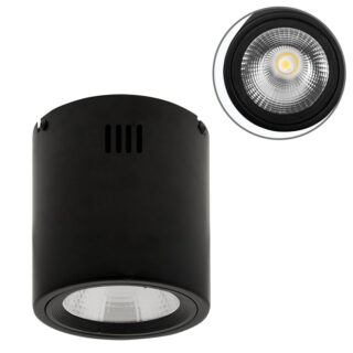 Plafond TUBI 1x15W LED 1200lm 4000K Alt.15xD.13,2cm Alumínio Preto