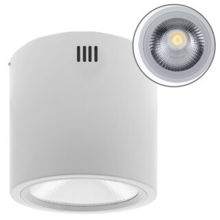 Plafond TUBI 1x50W LED 4000lm 4000K Alt.21,5xD.22cm Alumínio Branco