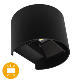 Aplique SALAS IP65 2x3W LED 500lm 4000K C.14xL.12xAlt.10cm preto