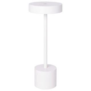 Candeeiro de mesa CANDY IP54 1x2W LED 230lm 3000K Alt.30xD.11,8cm branco, com carregador e cabo USB