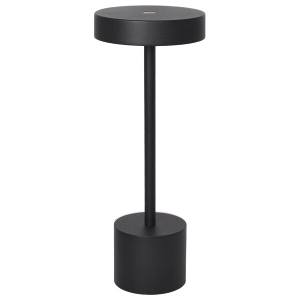 Candeeiro de mesa CANDY IP54 1x2W LED 230lm 3000K Alt.30xD.11,8cm preto, com carregador e cabo USB
