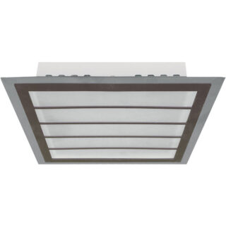Plafond DRESDEN Quadrado24W LED 4000K Castanho/Cromado