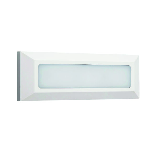 Aplique EIRIZ IP65 1x4W LED 300lm 4000K C.23xL.2,5xAlt.8cm ABS+PC branco