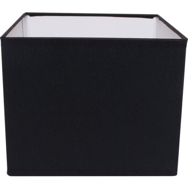 Abat-jour ESPANHOL quadrado com encaixe E14 C.16xL.16xAlt.13cm preto