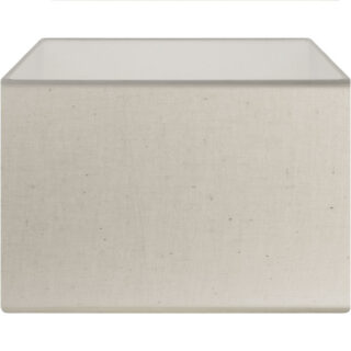 Abat-jour CIPRIOTA rectangular tela PVC8886 com encaixe E27 C.30xL.20xAlt.22cm Natural (Cru)
