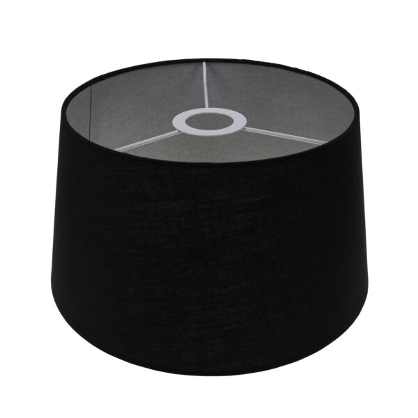 Abat-jour ANTIGUANO redondo cónico com encaixe E27 superior Alt.17xD.30cm Preto