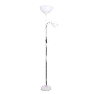 Candeeiro de pé VARESE com braço de leitura (1+1)xE27 Alt.178xD.28cm branco