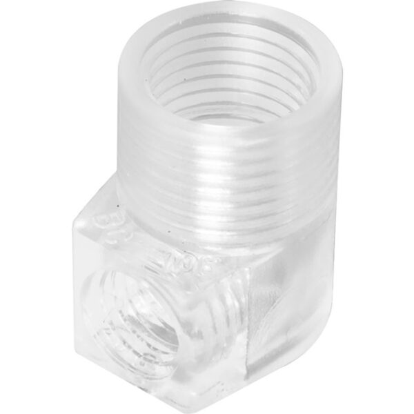 Cerra-cabos com rosca femea M10x1, em resina termoplástica transparente