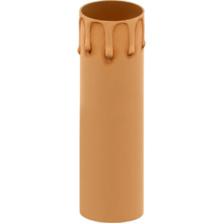 Capa c/gotas lacadas antigas
para suporte vela E14 de 1-peça, Alt.70mm, resina termoplástica marfim
