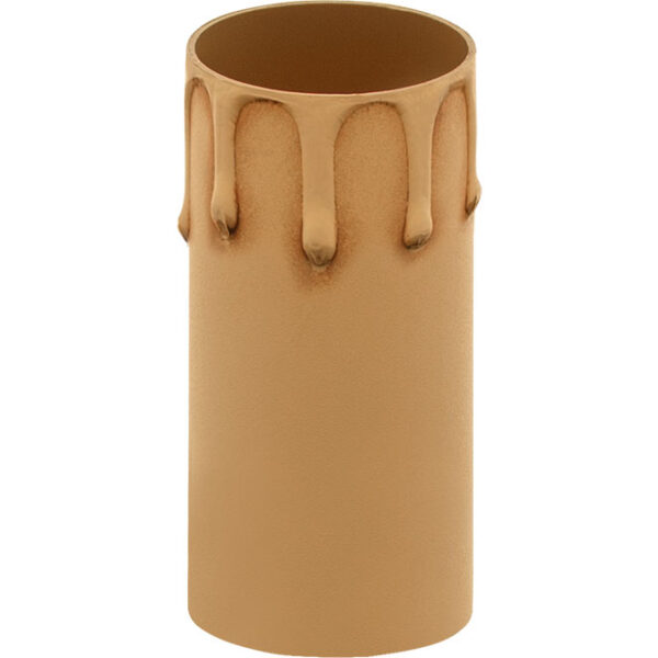 Capa c/gotas lacadas antigas
p/suporte vela E27 c/camisa lisa, Alt.85mm, resina termoplástica marfim