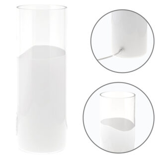 Candeeiro de mesa HERNER 1xE27 Alt.37xD.27cm Vidro Castanho/Branco