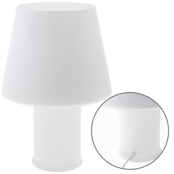 Candeeiro de mesa HERNER 1xE14 Alt.35xD.18cm Vidro Opaco