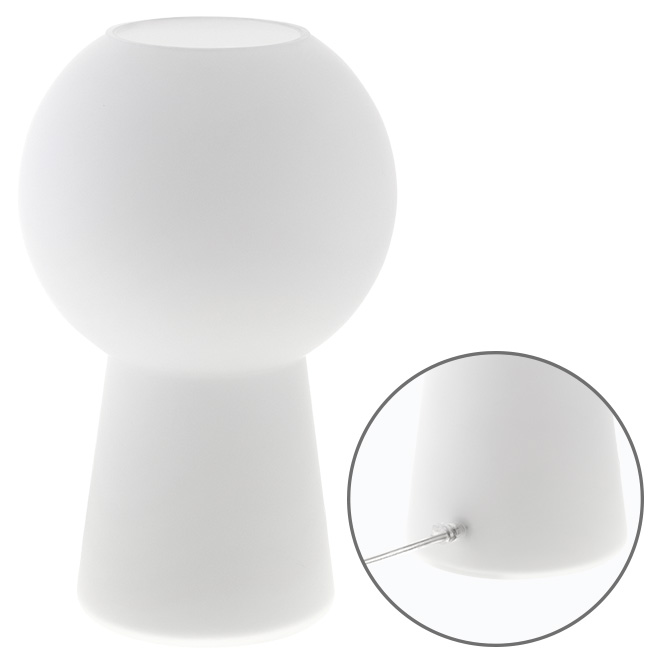 Candeeiro de mesa HERNER 1xE14 Alt.34xD.20cm vidro opaco