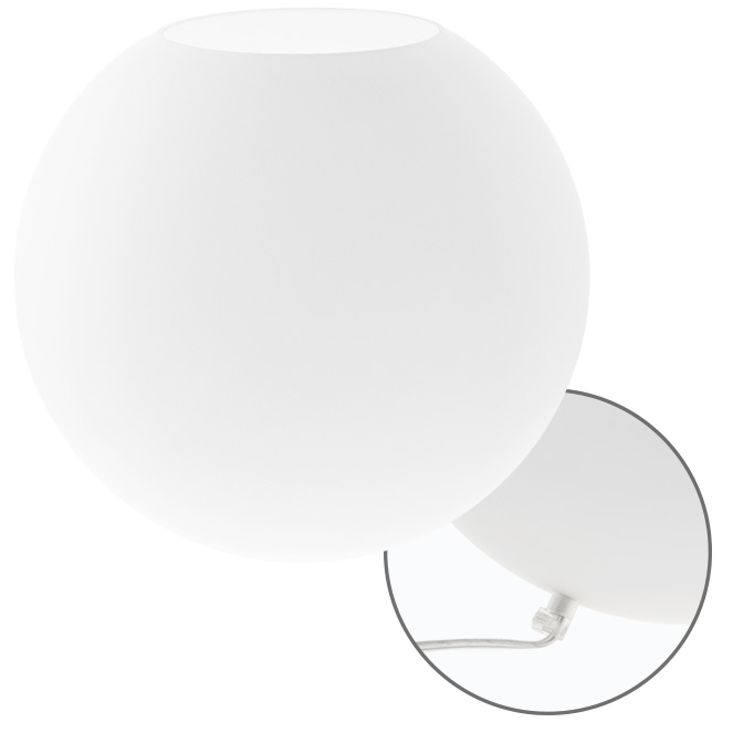 Candeeiro de mesa HERNER 1xE27 Alt.27xD.30cm vidro opaco