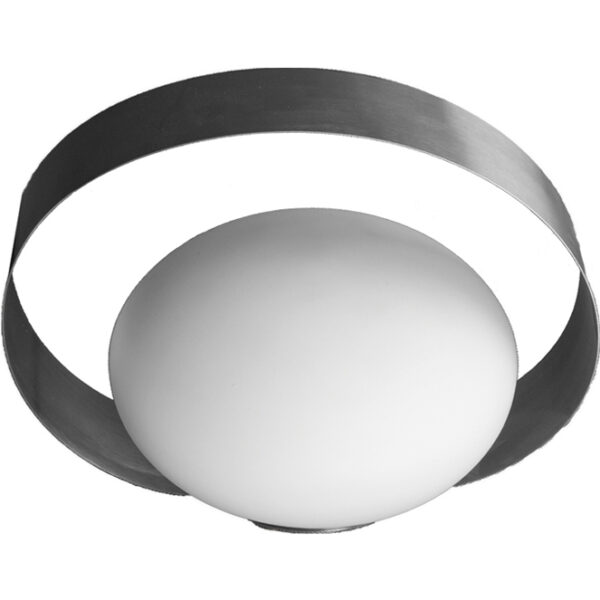 Candeeiro de mesa ARGONN 1xG9 C.28xL.20xAlt.20cm Branco/Níquel