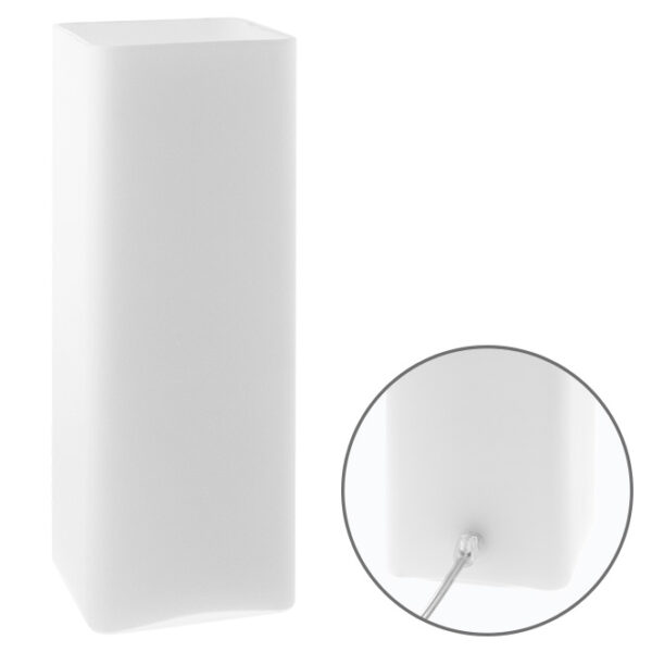 Candeeiro de mesa HERNER 1xE27 Alt.36xD.28cm Vidro Opaco