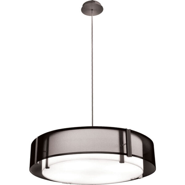 Suspensão IVONE 4xE27 Alt.Reg.xD.65cm Preto/Níquel